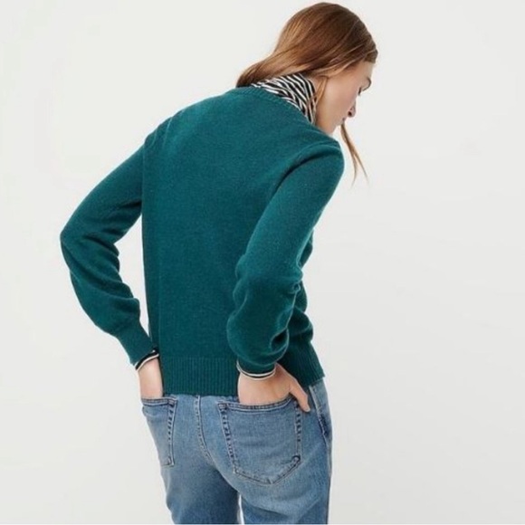 J. Crew Crewneck Sweater with Jeweled Buttons Size XS NWT - Picture 3 of 11